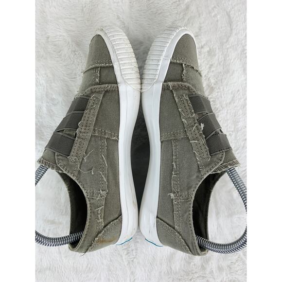 Blowfish Malibu Women's Marley Sweet Gray Washed Canvas Slip-On Sneakers Size 7 - Picture 4 of 8